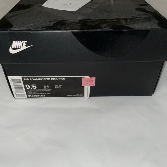 USED - Nike Foamposite One Premium Platinum size 9.5 brand new 2016 - Picture 7 of 7